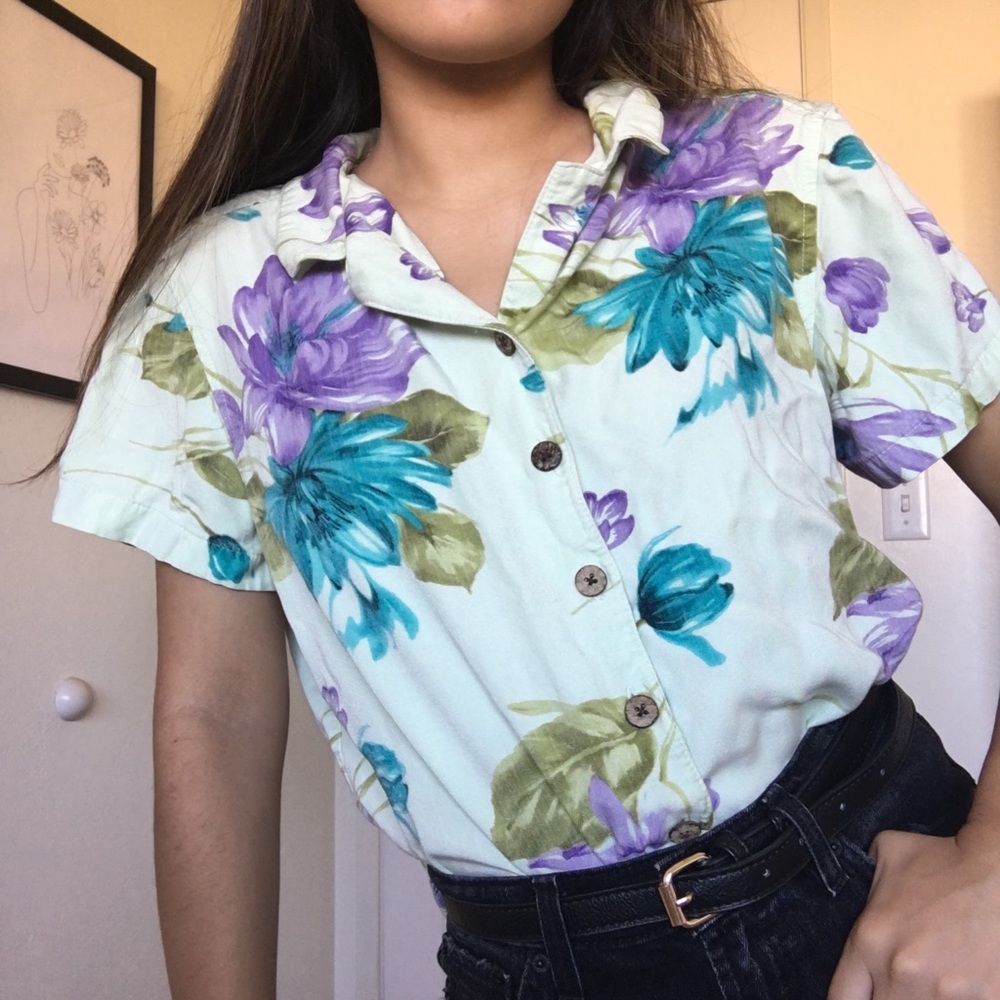 Floral buttondown